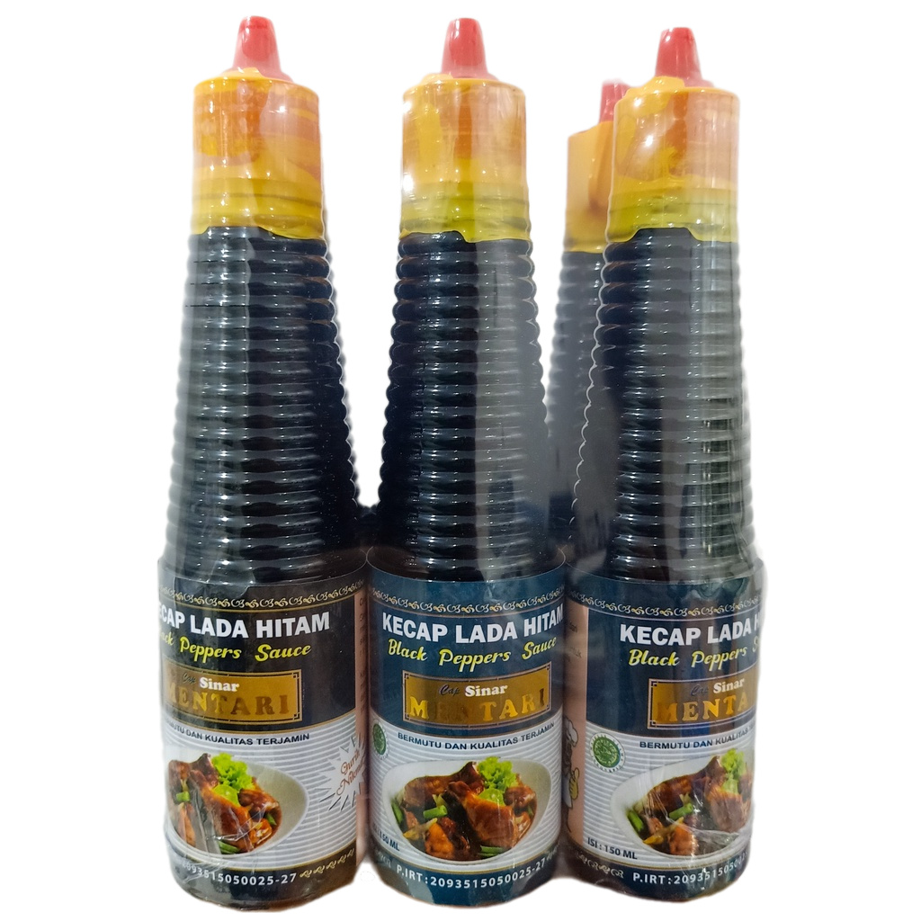 

Paket Hemat Kecap Lada Hitam Cap Sinar Mentari Isi 6 Botol 150mL [Halal]