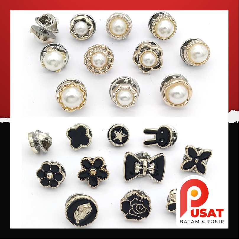 Pusat Batam Grosir - 1210 Pin Aksesoris Hijab / Bros Pin Tusuk / Pin Bros Fashion / Pin Baju Mini