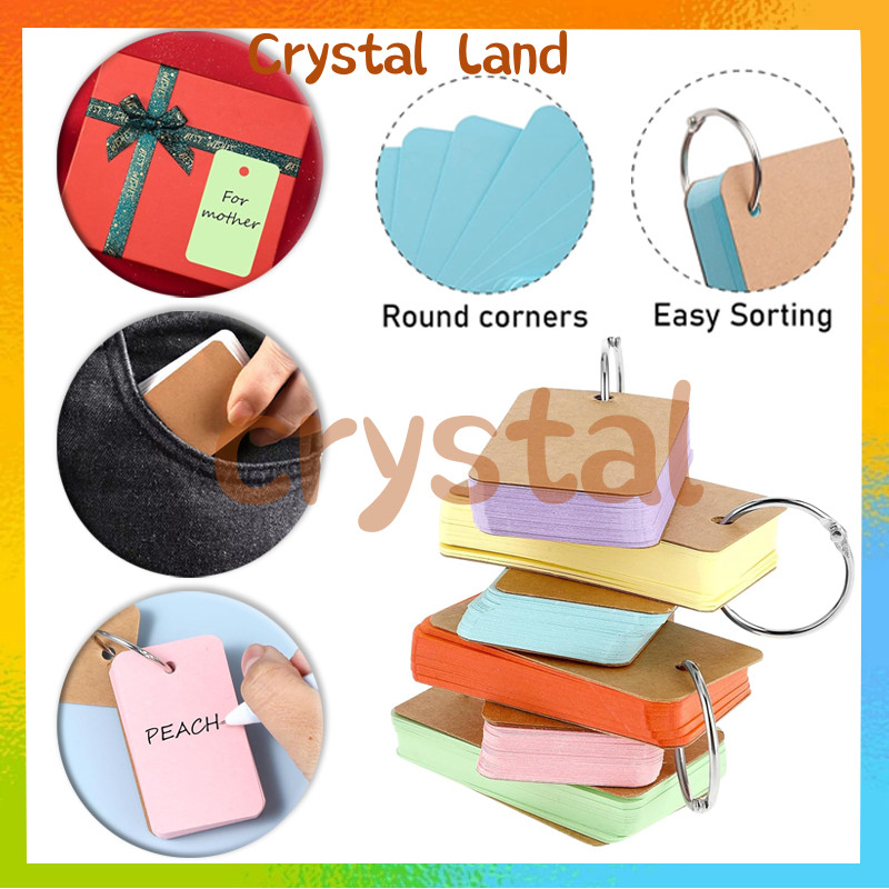 Flash Card Ring Notes Ring Memo Ring Kosong Kartu Belajar