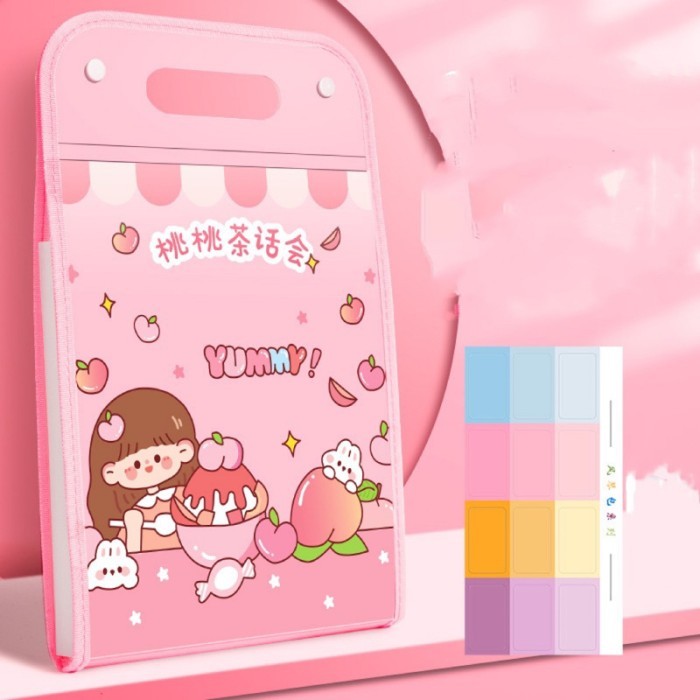 

cute multi layer folder map organizer tempat penyimpanan file kertas - cutegirl by Summerstore Id