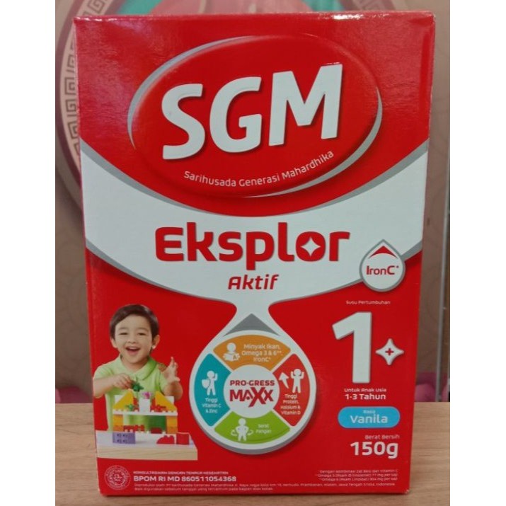 Susu SGM Eksplor 1+ 1 - 3 Tahun 150 Gram
