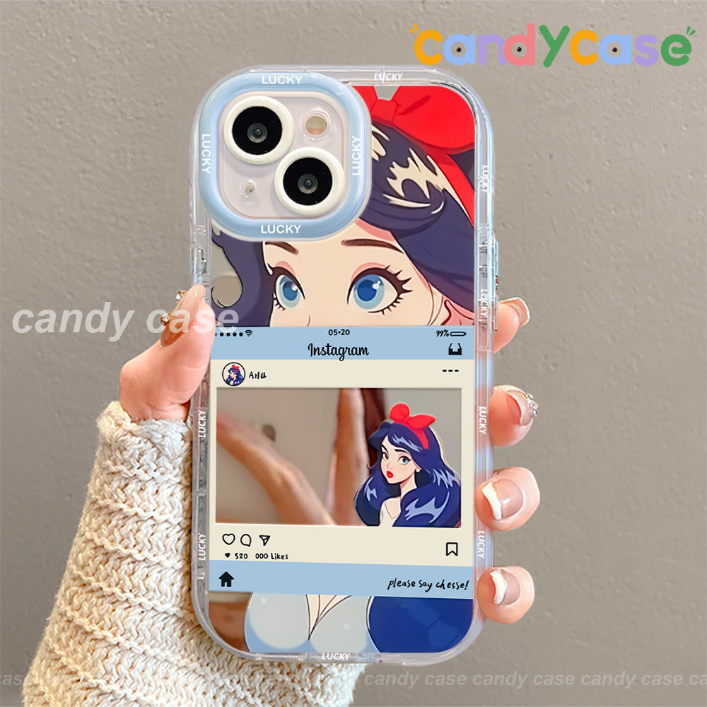 Casing hp rasa superior anime kartun salju putih Fancy Mirror 3D Printed aesthetic cewek cover case 
