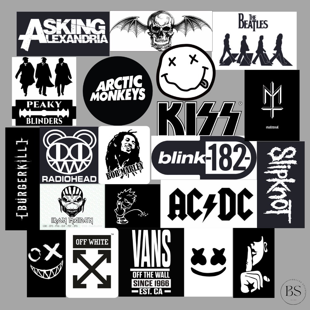 

STICKER VINYL - SERIES (BW) 21pcs - STIKER AESTHETIC LAPTOP, STICKER HYPEBEAST, AKSESORIS HP, ANTI AIR