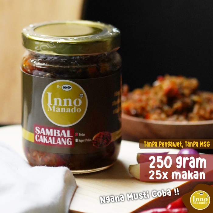 

New[Promo] SAMBAL CAKALANG PEDAS - INNO MANADO - JAR - ORI PEDAS 250GR
