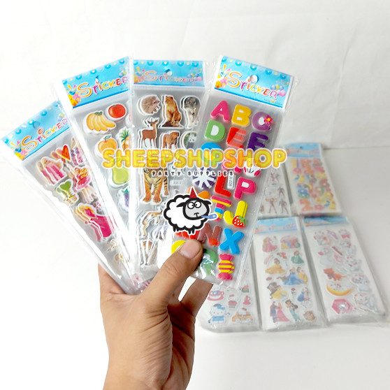 

[ ISI 20 PCS ] STIKER EMBOS PENDEK Anak Prempuan Stiker Kegiatan Anak Tempel Dibuku