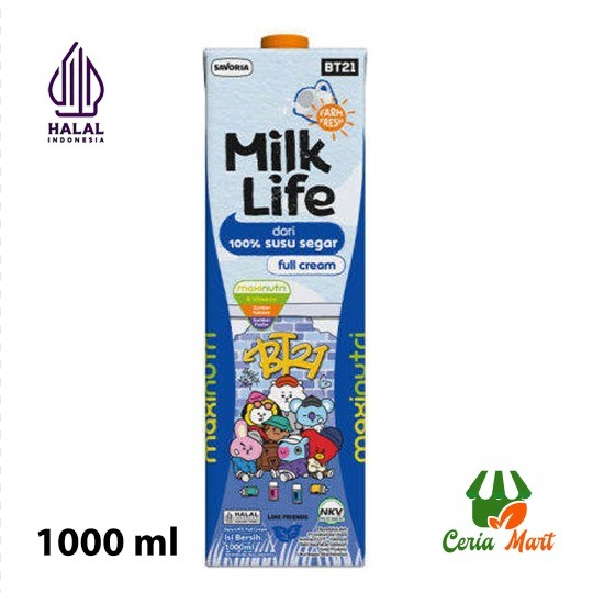 

Susu Milk Life 1 Liter Milklife 1000 ml Full Cream Plain 100 Persen Susu