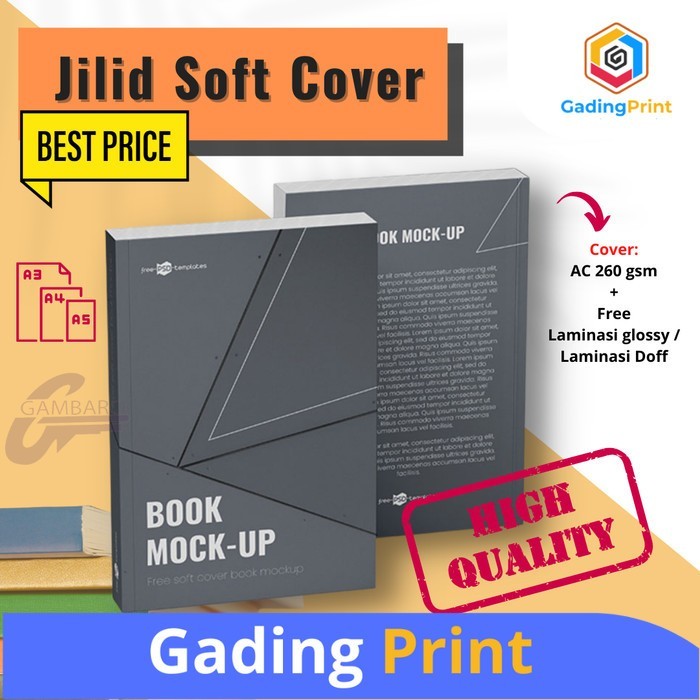 Cetak buku soft cover A4 - Jilid Glossy - Isi Hvs