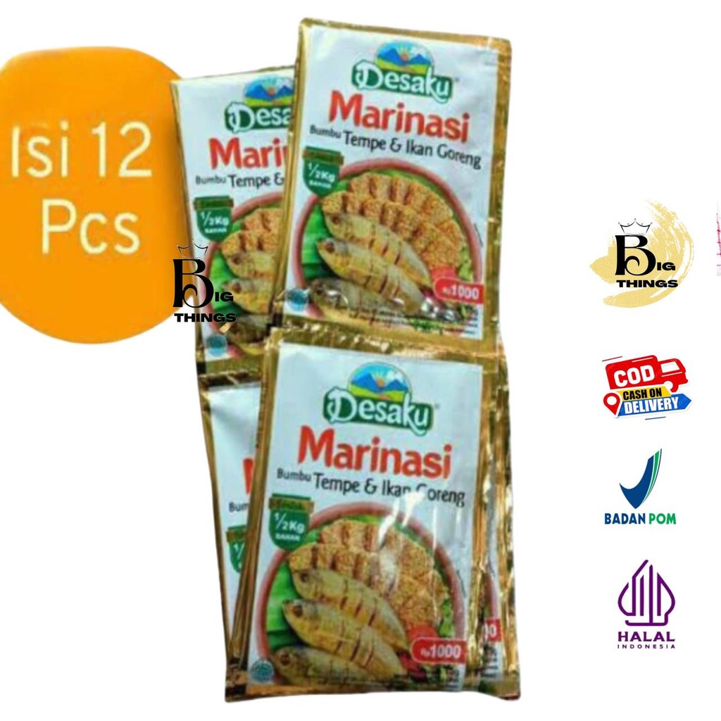 

Marinasi Desaku bumbu gorengan 12 sachet Halal BPOM Original