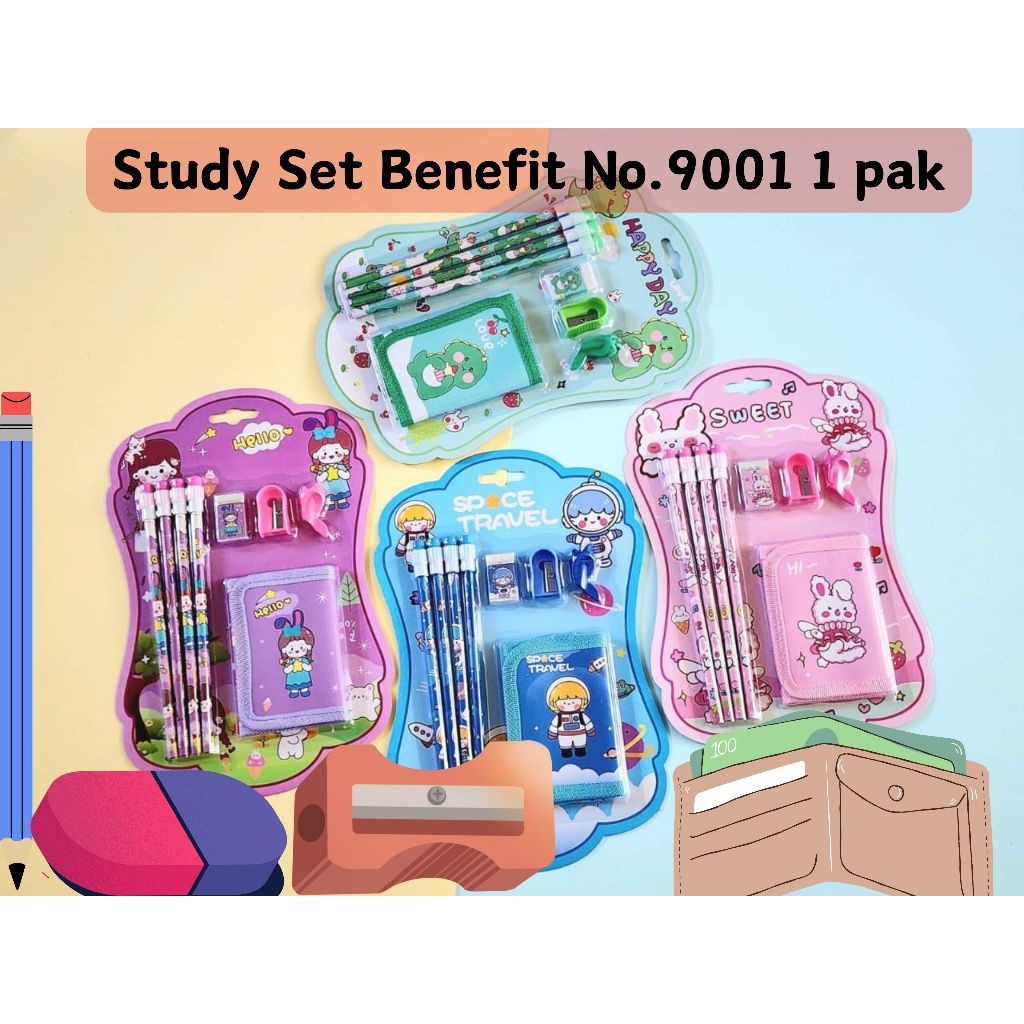 

STUDY DOMPET SET PAKET ALAT TULIS MEREK BENEFIT NO.9001 1 PAK