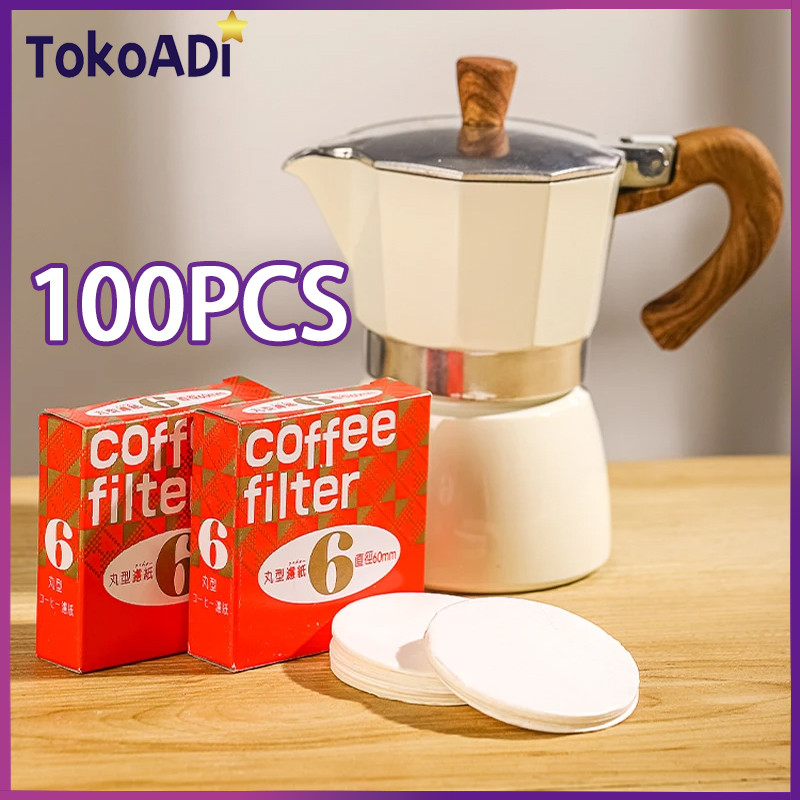 Isi 100 Lembar/6cm  Filter Paper MokaPot / Kertas Saring Moka Pot / Micro Filter MokaPot