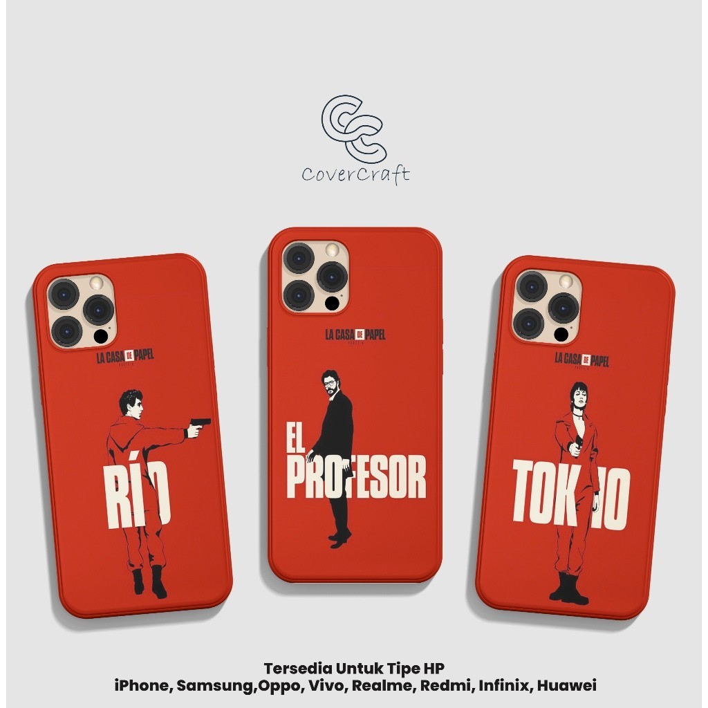 Covercraft Karakter Money Heist painting Soft Case / Case ALL TYPE - (Bisa semua tipe hp)