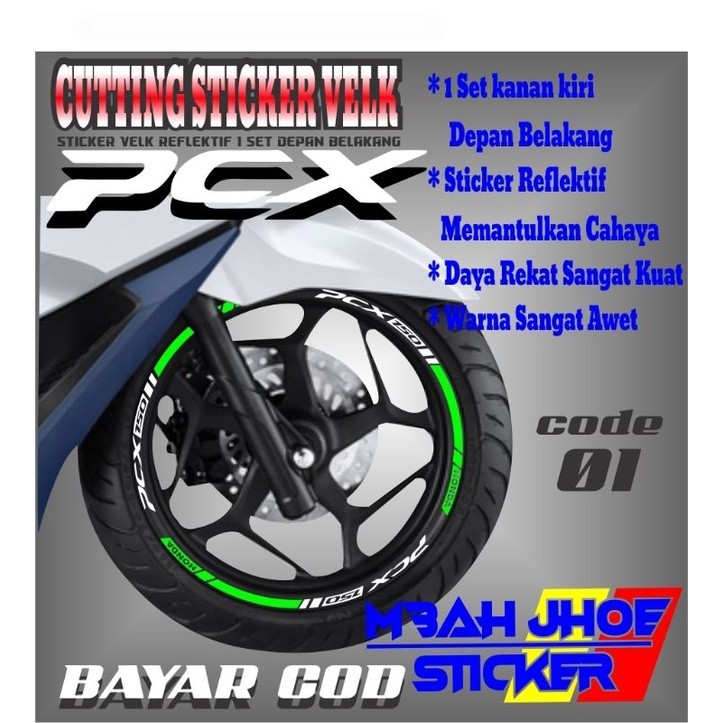 STICKER VELK HONDA PCX,LIST VELK HONDA PCX,CUTTING STICKER VELK HONDA PCX 150-160 TERMURAH