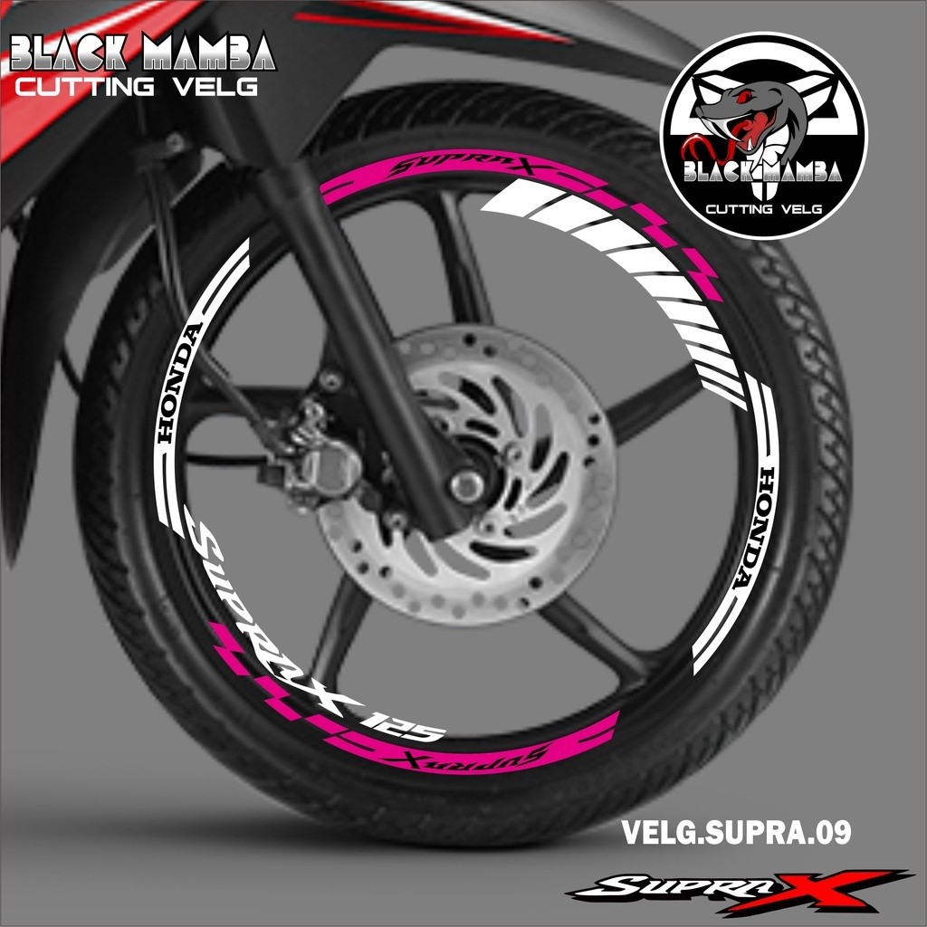 CUTTING STICKER VELG HONDA SUPRA - STIKER LIS LIST VARIASI BAN/VELG HONDA  SUPRA