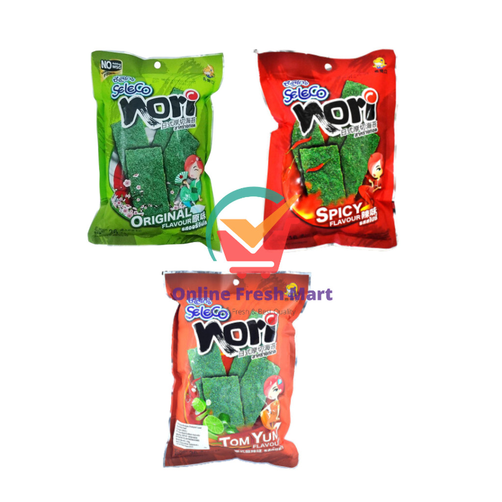 

Seleco Nori Seaweed 36g Original Spicy Tom Yum - Online Fresh Mart Denpasar