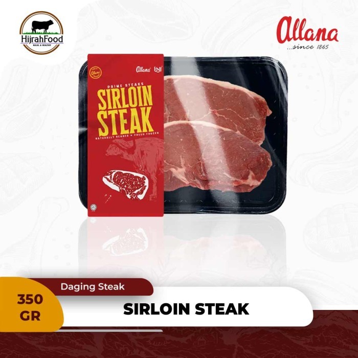 

Allana Sirloin Steak Premium 350 gram Daging Sirloin Has Luar Steak