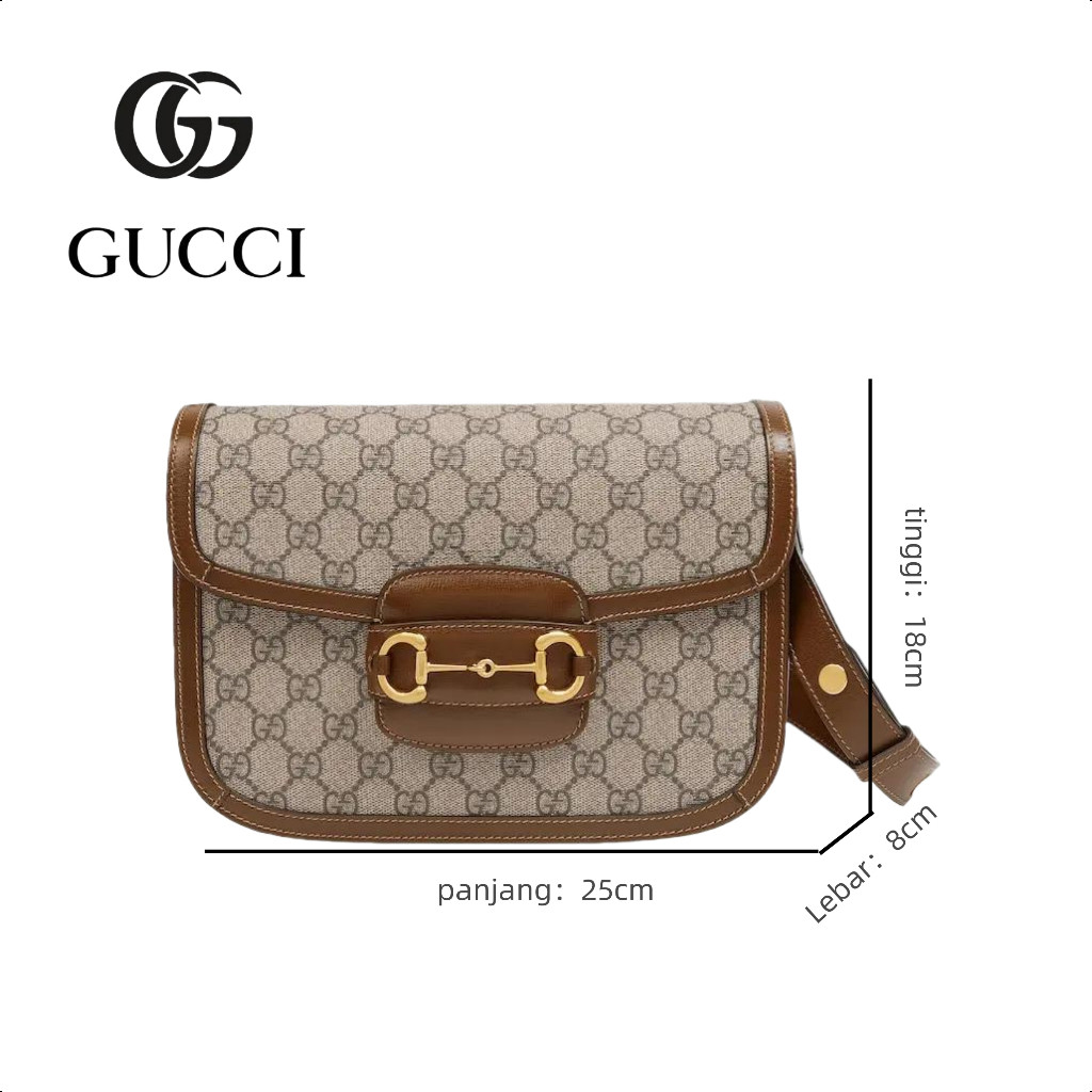 Promosi waktu terbatas 【100%Original】2024 New Gucci Horsebit 1955 shoulder bag mini bag Tas selempan