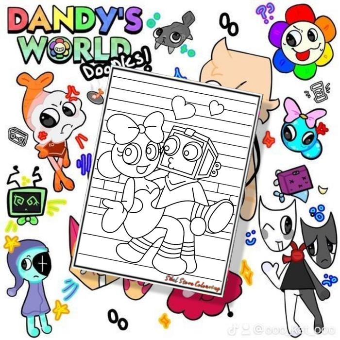 

TERLARIS! Kertas Gambar Mewarnai Tema Dandy's World V1 / KERTAS MEWARNAI / TK / SD / Kertas Tebal (11 Lembar) - A4