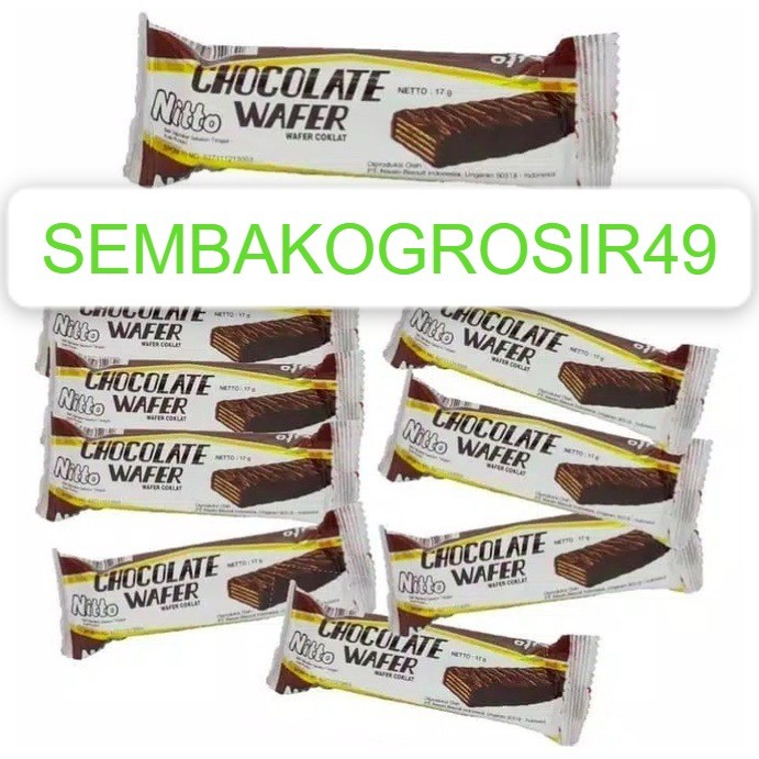 

SG49 NITTO Chocolate Wafer Coklat 1 pack isi 10x17gr Wafer Nissin
