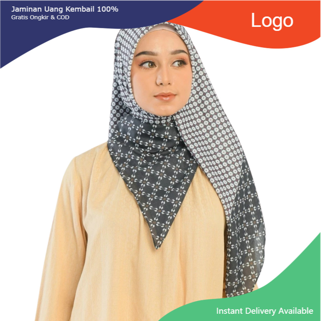 Zoya KANIRA Scarf - CUCI GUDANG Kerudung Hijab Segi Empat Scarves Motif Voal Printing Promo Diskon B