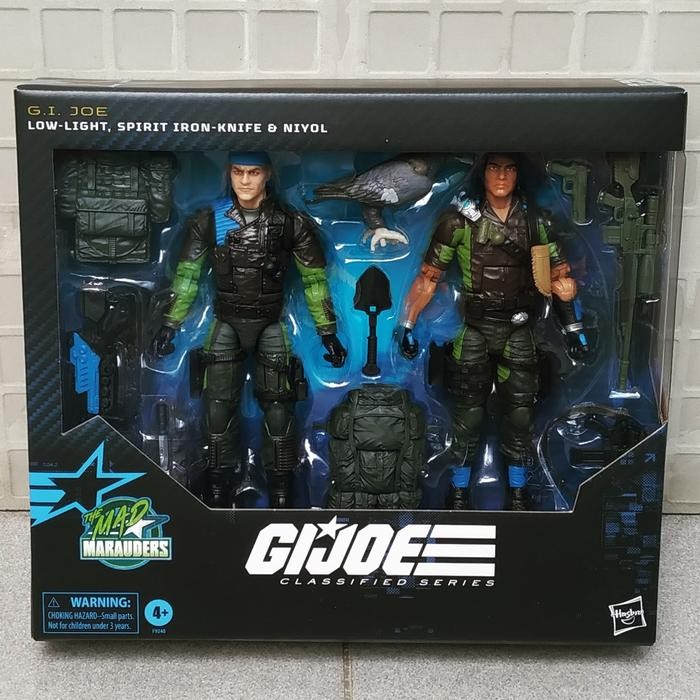 HASBRO GI-JOE CLASSIFIED SERIES 2-PACK MAD MARAUDERS LOW LIGHT & SPIRIT IRON KNIFE WITH NIYOL LOWLIG