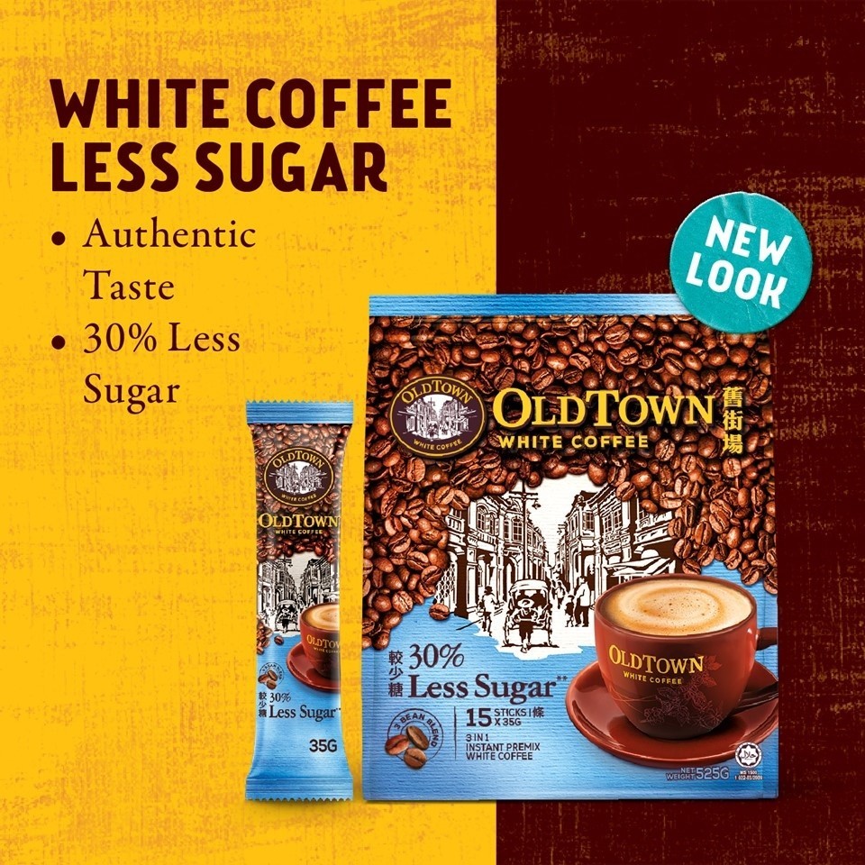 

OLDTOWN WHITE COFFEE LESS SUGAR - Instant Premix 3in1 White Coffee 35g x 15stik