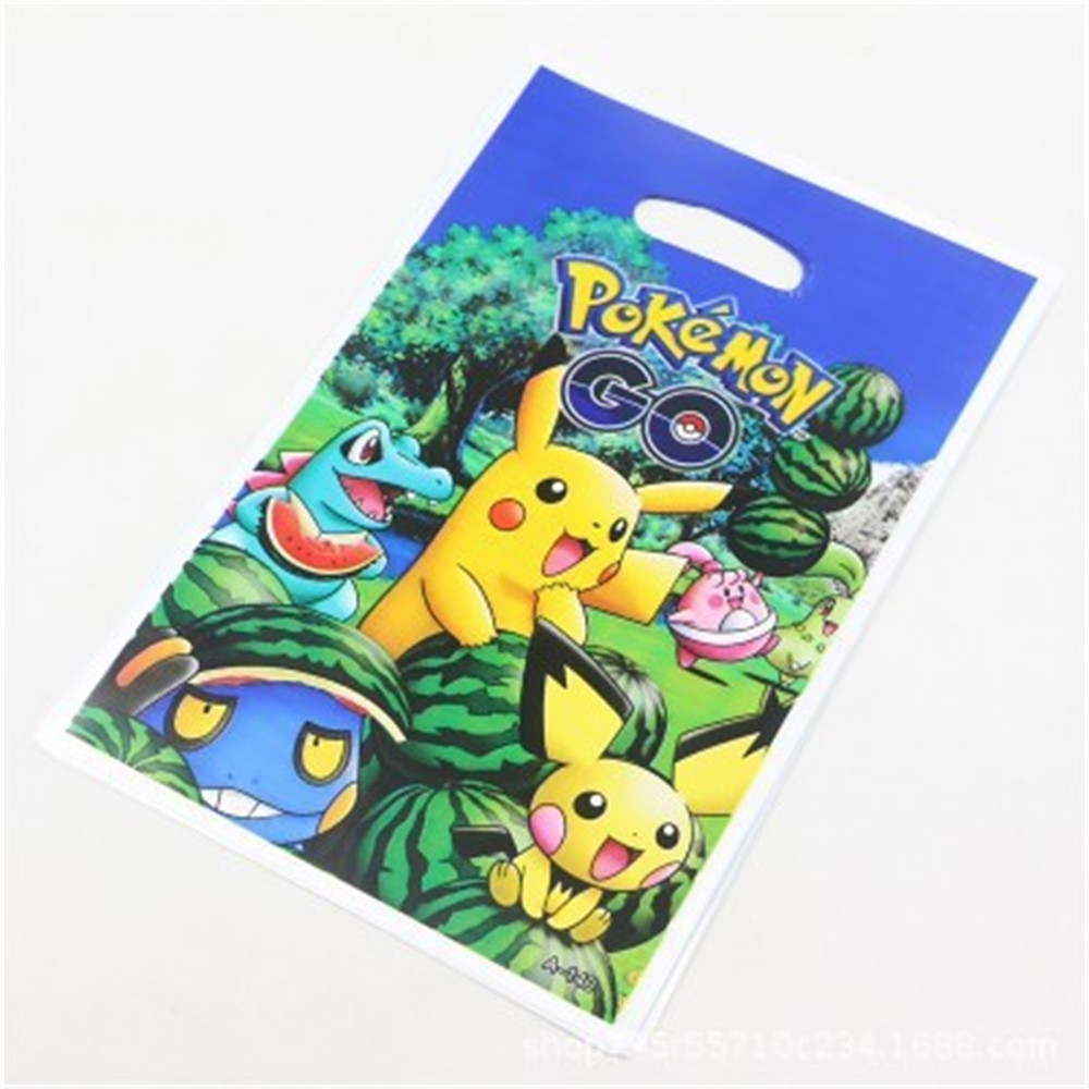 

10/20/30pcs Pokemon Party Pikachu gift Bags Kids Candy Treat Bag Party Supplies Goodie Gift Bags For Kids Birthday