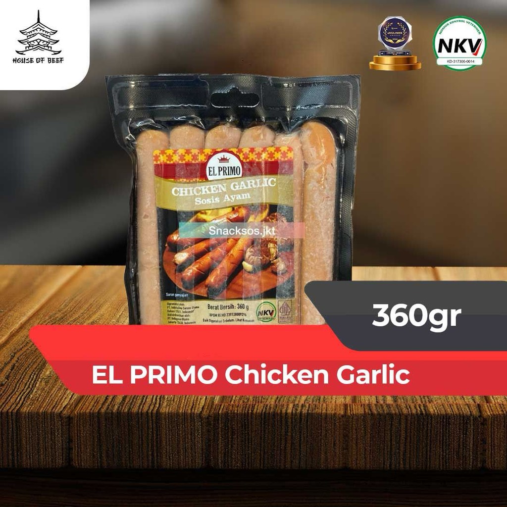 

Sosis EL PRIMO Chicken Garlic 360gr