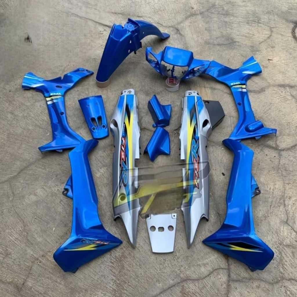 Paket Cover Body FIZ FIZR Dualtune Biru Silver Full Set Body Halus FIZR Full Set