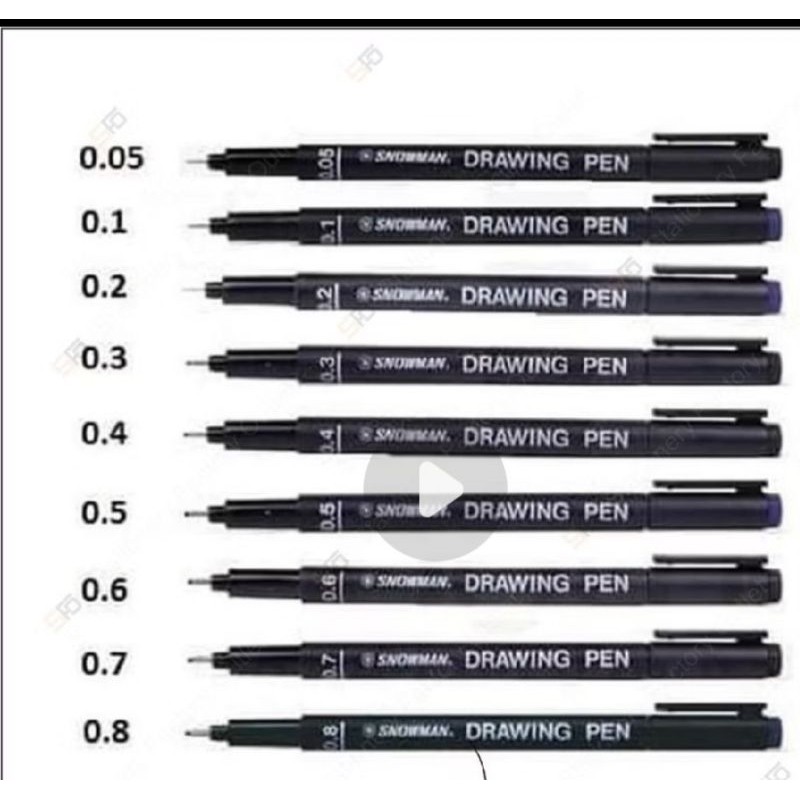 

JAMIN MURAH !!!DRAWING PEN SNOWMAN HARGA 12 PCS (0.1, 0.2, 0.3, 0.4, 0.5, 0.6, 0.7,dan 0.8 )(BISA LANGSUNG ORDER)