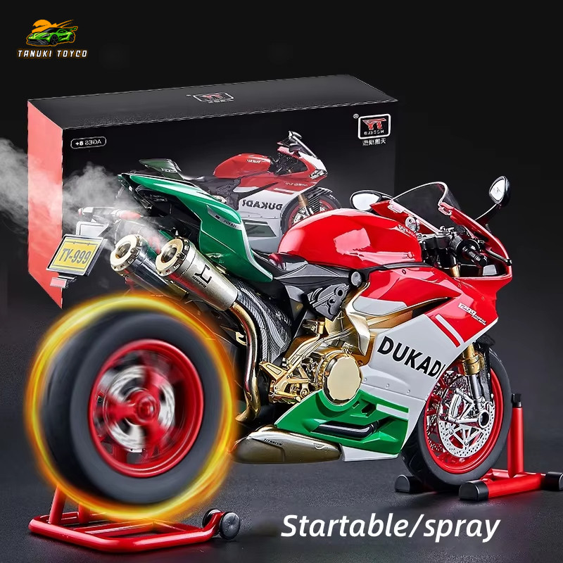 1:9 Ducati Panigale 1199 bisa digas Koleksi Diecast Pajangan Miniatur Helm Motor Sport Paddock Toys