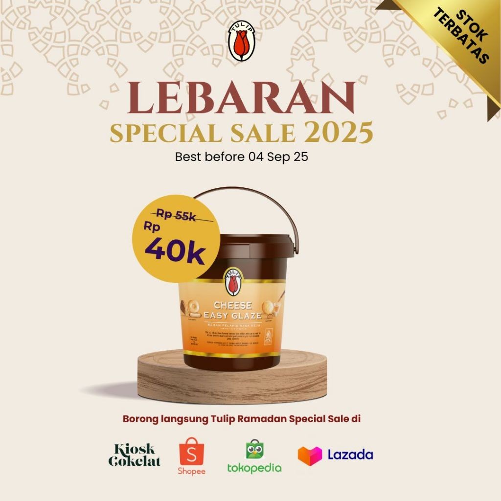 

New Tulip Cheese Easy Glaze Pelapis Keju MengkilapPremium