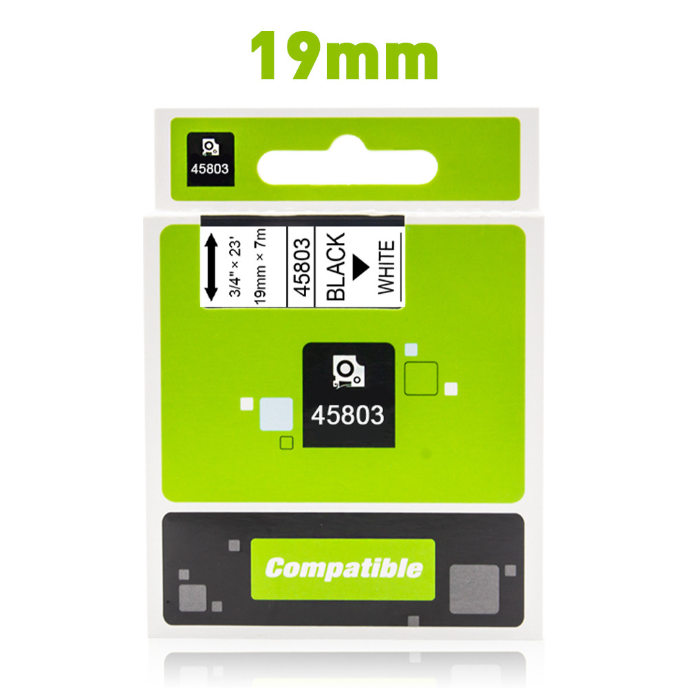 

Compatible Dymo D1 Tape 19mm 45800 45803 45808 45807 45806 45013 45010 Label Tape for Dymo Labeller LabelManager LM420P LM450D