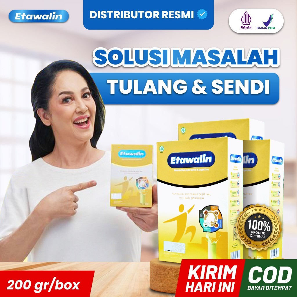 

3 BOX Etawalin Susu - 3x Lebih Efektif Atasi Nyeri Sendi Tulang Reumatik Asam Urat Dan Segala Nyeri Sendi Memperkuat Kepadatan Tulang Memperbaiki Sistem Pencernaan Mencegah Pengeropos Tulang Osteoporosis