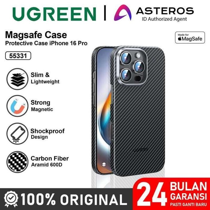 ORIGINAL UGREEN FIBER ARAMID PROTECTIVE CASE IPHONE 16 PRO BLACK / 55331