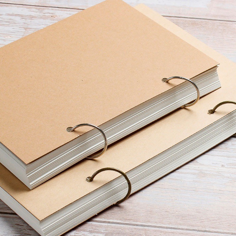 

Retro Spiral Sketchbook buku gambar sketsa Linen Hardcover Refillable Notebook for Art Supplies Drwaing