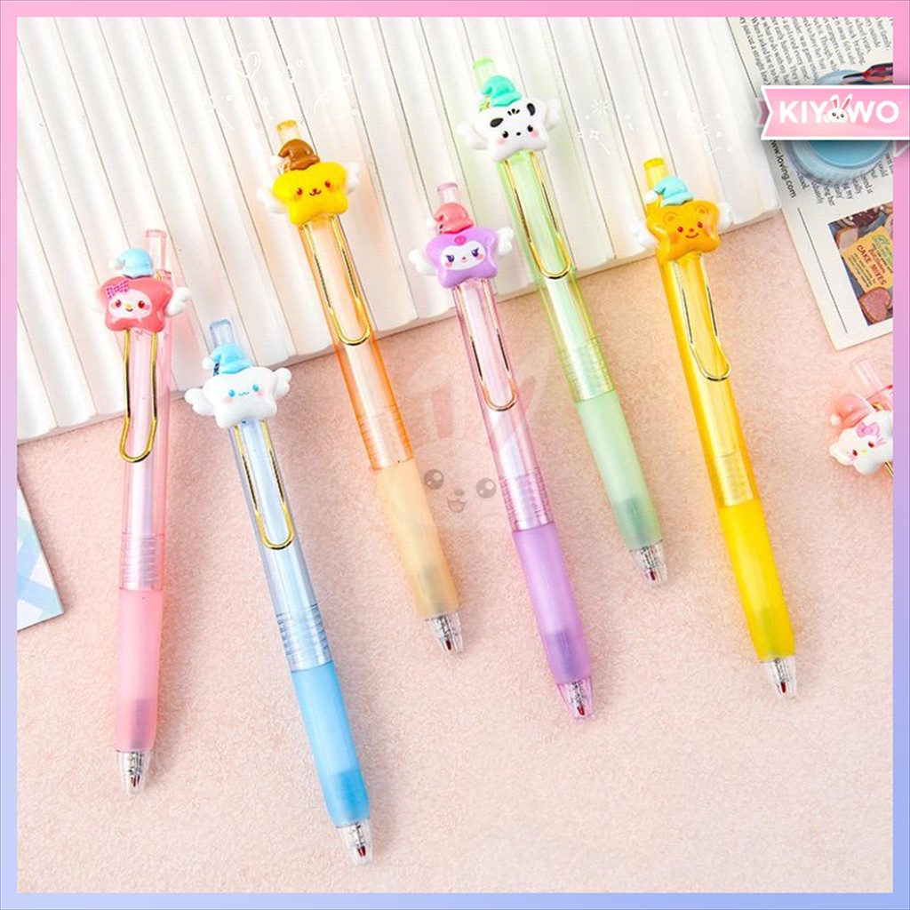 

KIYOWO Pulpen Tinta Hitam Motif Karakter Bintang Berwarna Gaya Lucu Korea Import PSK008