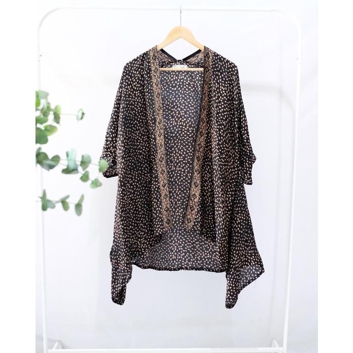 OUTER BATIK VISCOSE PARANG WANITA CARDIGAN LUARAN BATIK JUMBO WANITA - BERAS TUMPAH
