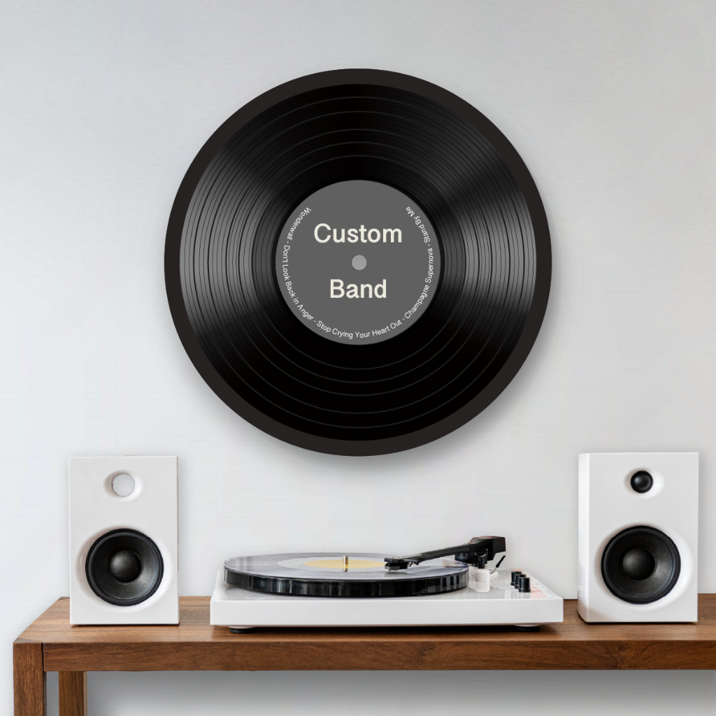 Custom Hiasan dinding aesthetic piringan hitam vinyl musik pop poster band minimalis walldecor