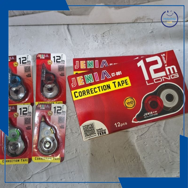 

HKS PAKET 5PCS TIP EX CORRECTION TAPE CT-522 JENIA KERTAS ROLL MURAH 12 METER CT 522 TIPEX ATK STATIONARY