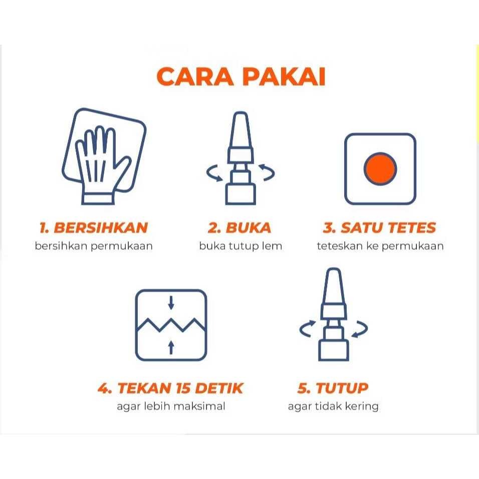 

GLEE Lem G Korea CAIR Tetes Perekat Super Kuat SERBAGUNA GLEE-808 /