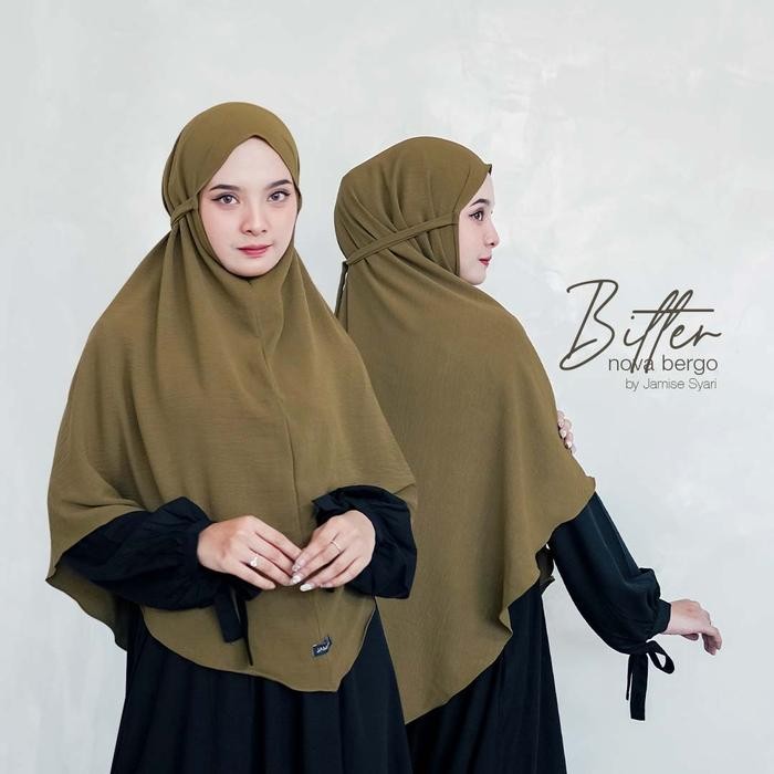Nova Bergo Crinkle | Jilbab Instan Syari Airflow by Jamise - Bitter