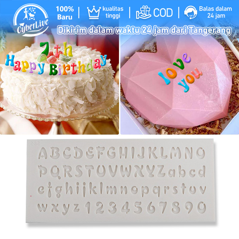Cetakan Nama Fondant Huruf Angka Cetakan Coklat Huruf Kecil Baking Tools