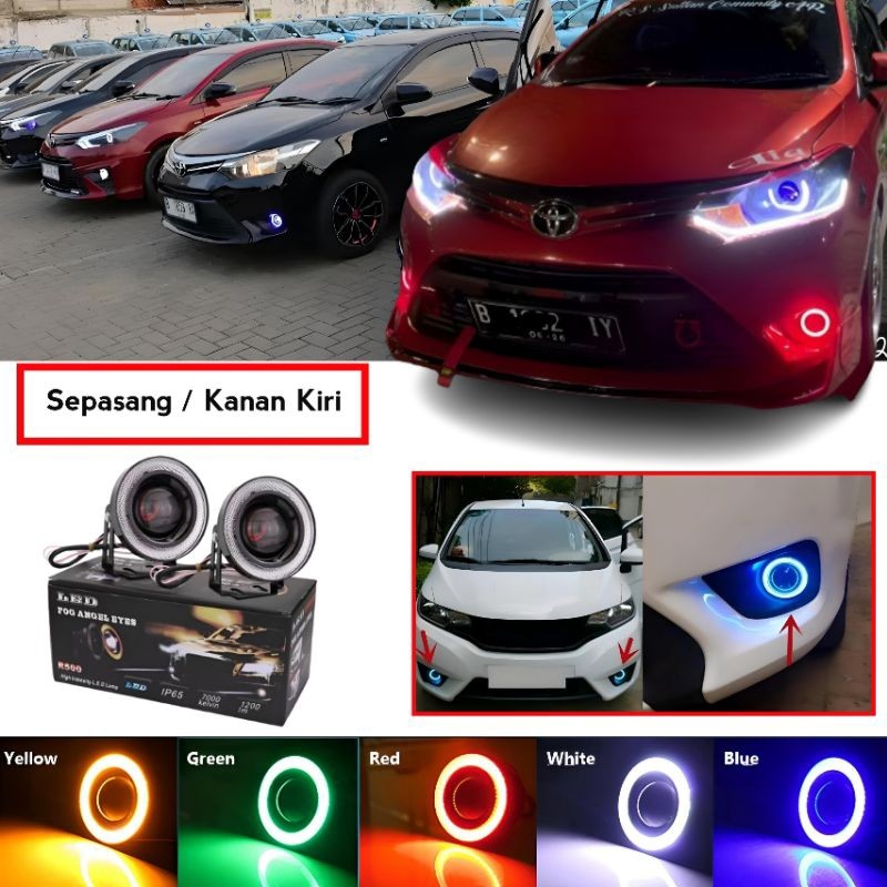 Lampu LED Bumper Biled Projie Foglamp Sorot Tembak Kabut Mobil All New Avanza Old Lama Agya Calya Vi