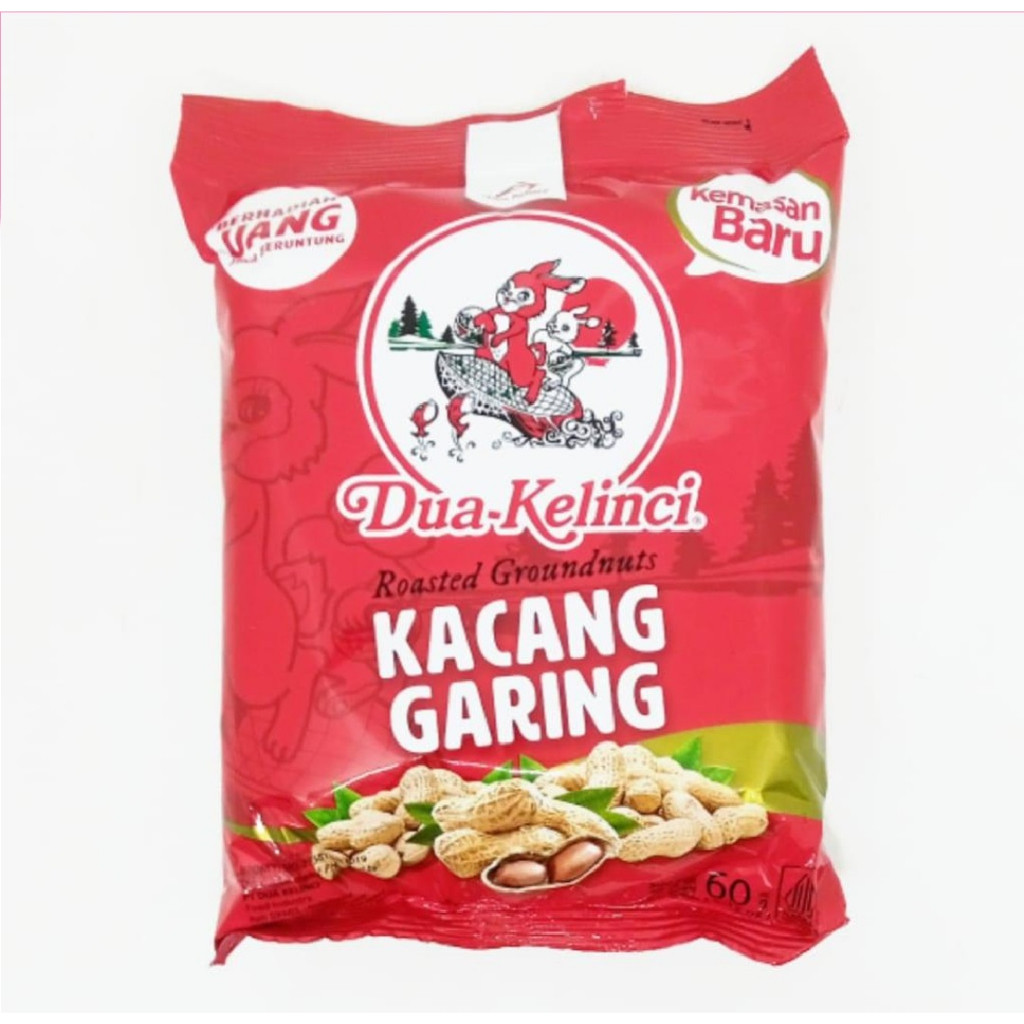

Kacang Dua Kelinci 60gr / Kacang Kulit Garing (1 bungkus)