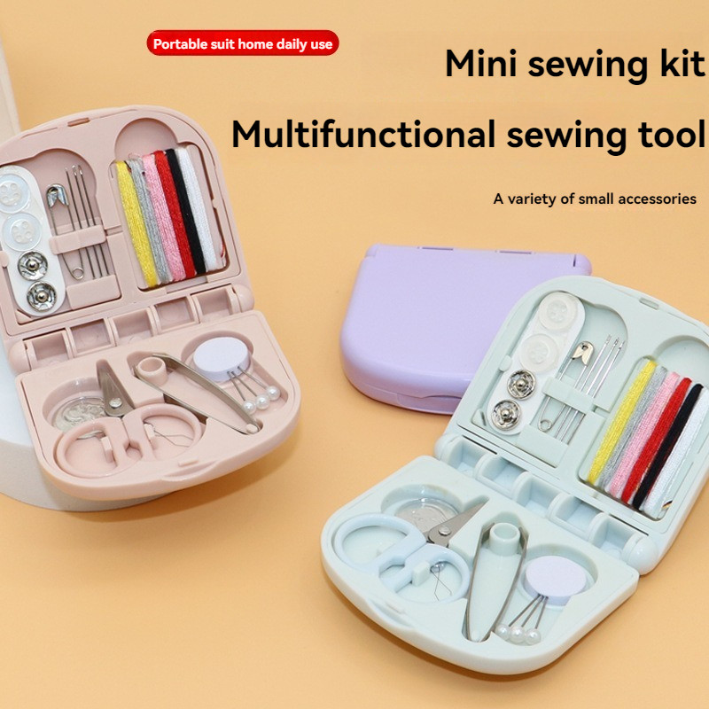 Mini Portable Sewing Kit for Outdoor Travel Simple Convenient Hotel Dormitories Sewing Tool Set