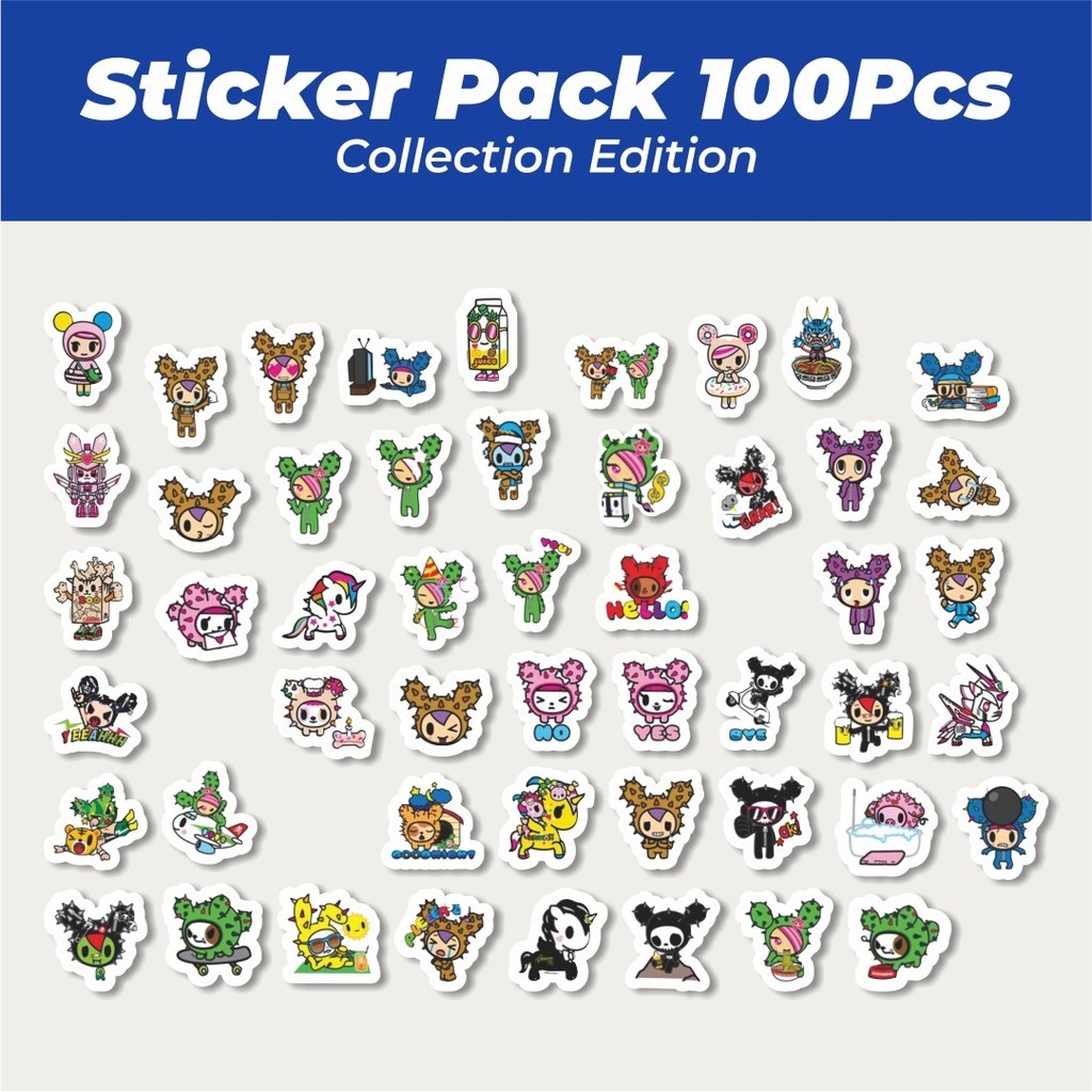 

Hot Stiker Karakter Tokidoki Lucu Anti Air Stikers Berperekat Waterproof Sticker Decal Buat Motor Helm Buku Journal Koper Casing HP Laptop Botol Minum