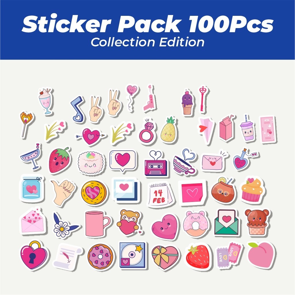

Hot Stiiker Kartun Kawaii Warna Pink Lucu Anti Air Stikers Berperekat Waterproof Sticker Decal Buat Motor Helm Buku Journal Koper Casing HP Laptop Botol Minum
