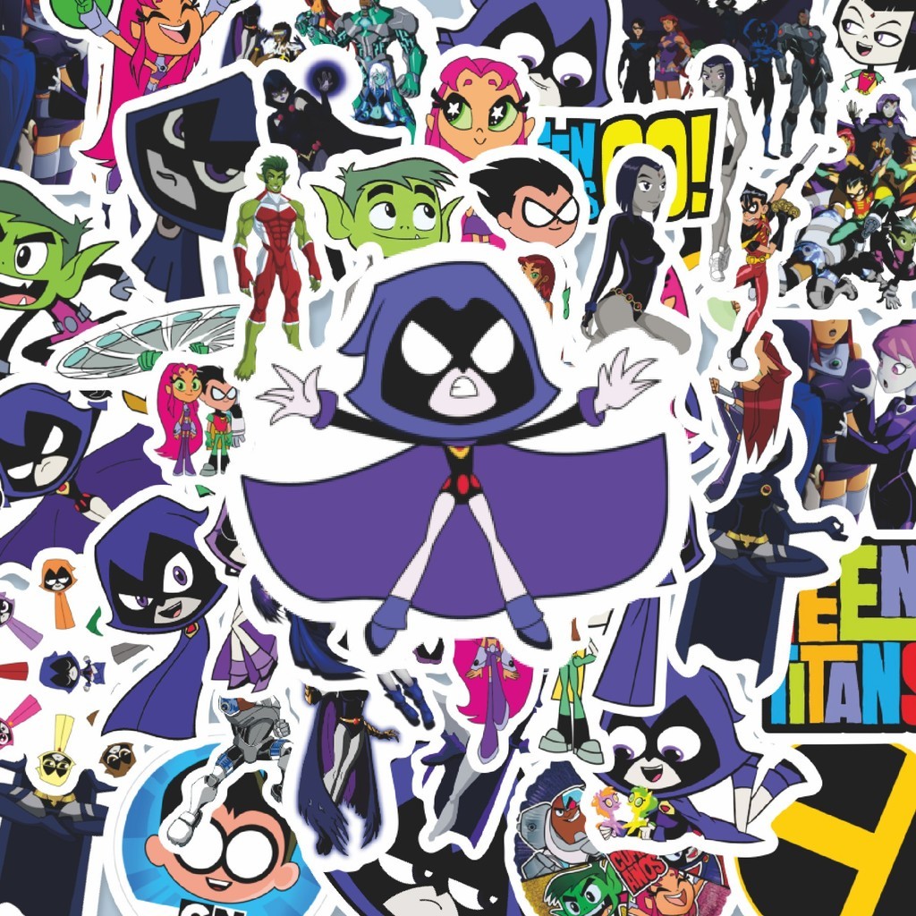 

100PCS Lucu Sticker Kartun Teen Titans Sticker Dekorasi Lucu Kreatif untuk Notebook, Skateboard, HP