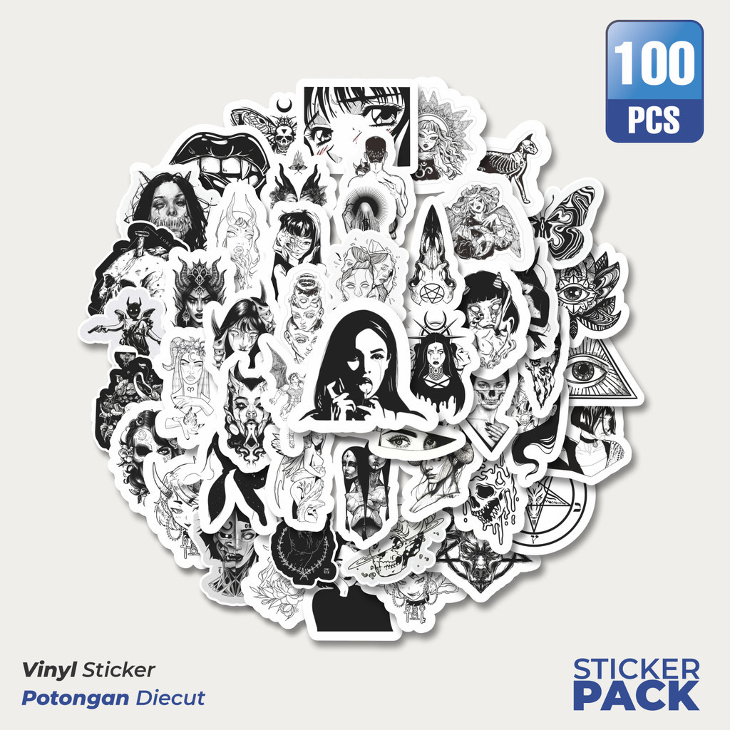 

Stiker Vinyl Stiker Horor Random Versi 2 Waterproof Aesthetic- Untuk Laptop, Motor, dan Helm - Paper Stationery Pack