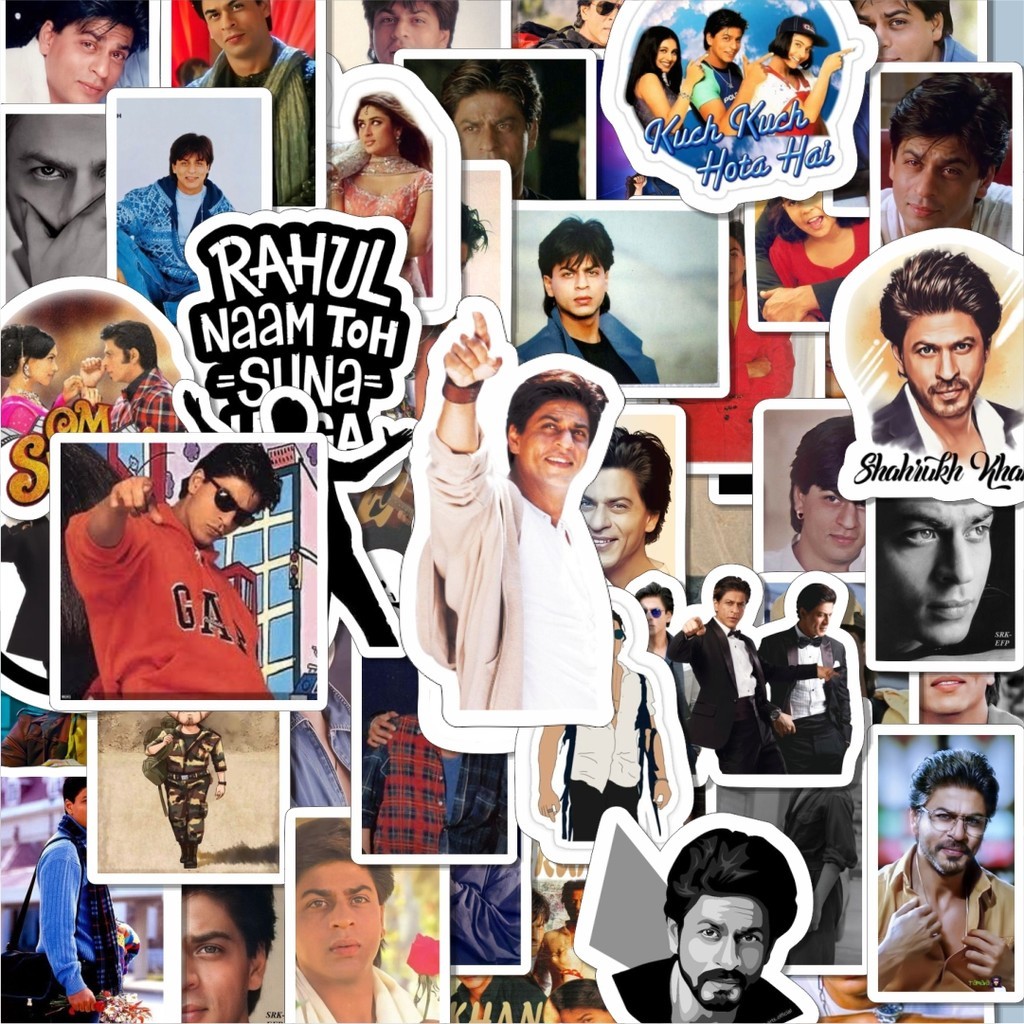 

100PCS Lucu Stiker Shah Rukh Khan Stiker Aesthetic Stiker Anti Air Stikers Berperekat Waterproof sticker decal buat Motor Helm Buku Journal Koper Casing HP Laptop Botol Minum Hadiah anak